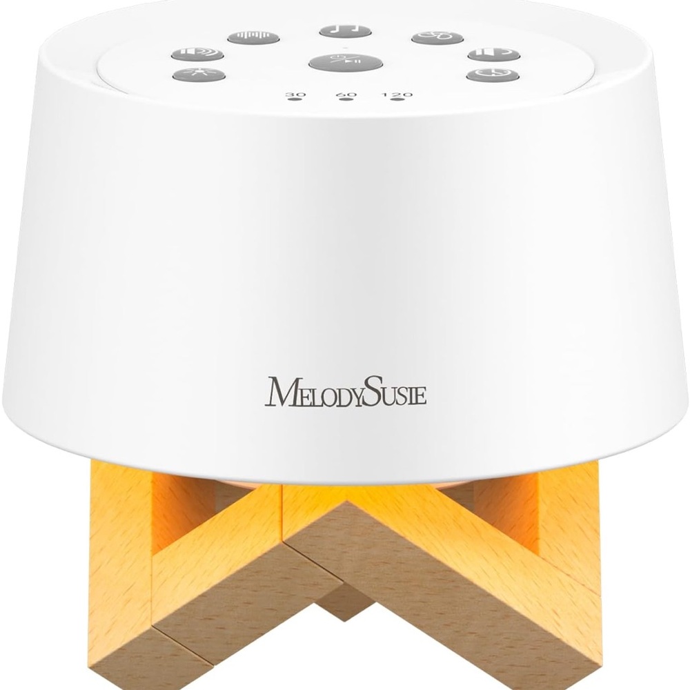 White Noise Machine – 31 Sounds, Night Light & Travel-Friendly 🌙🎶